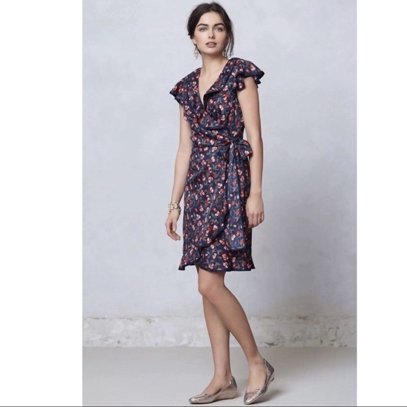 Anthropologie Dresses & Skirts - Anthro Hi There Karen Walker Cherry Wrap Dress